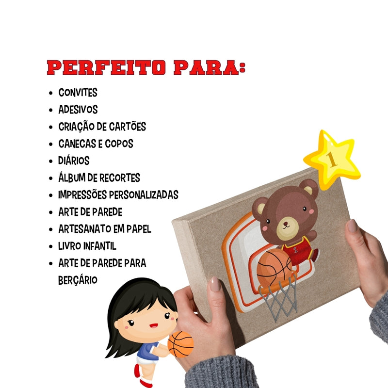Kit Digital Deportivo: Cliparts, Papeles Digitales y Fuentes