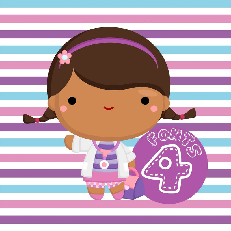 Kit Digital Doutora Brinquedos – Cliparts, Papéis Digitais e Fontes