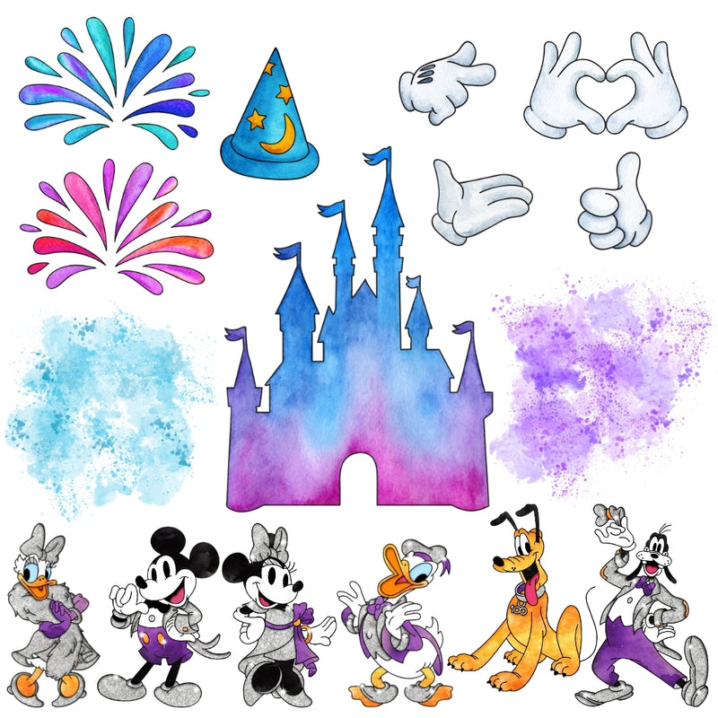 Cliparts Um legado Disney – Kit Digital com 16 Ilustrações - Quatro Cambalhotas