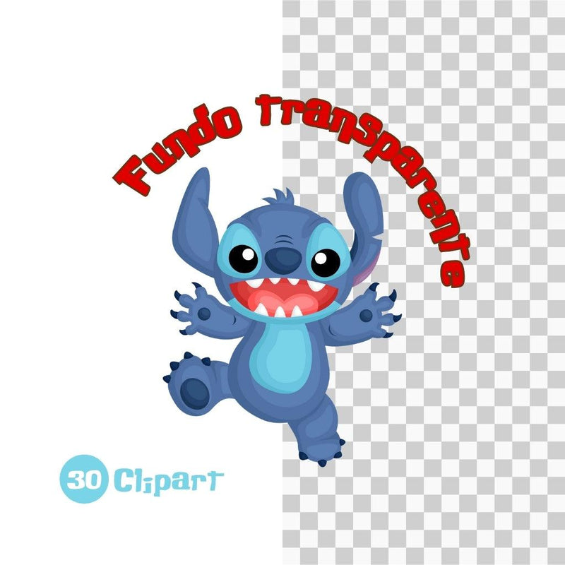 Kit Digital Lilo & Stitch – Cliparts, Papéis Digitais e Fontes - Quatro Cambalhotas