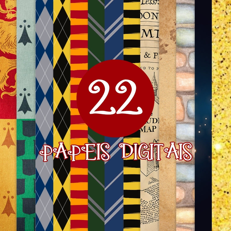 Harry Potter Digital Kit – Cliparts, Digital Papers and Fonts