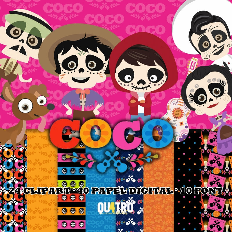 Kit Digital Viva: A Vida é uma Festa – Cliparts, Papéis Digitais e Fontes - Quatro Cambalhotas