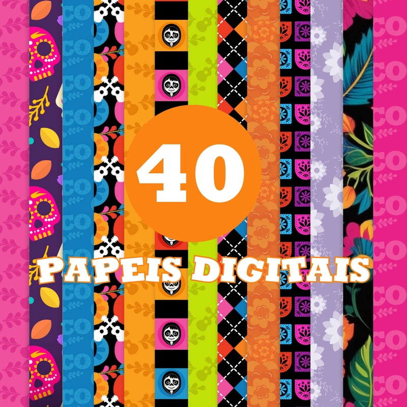 Kit Digital Viva: A Vida é uma Festa – Cliparts, Papéis Digitais e Fontes - Quatro Cambalhotas