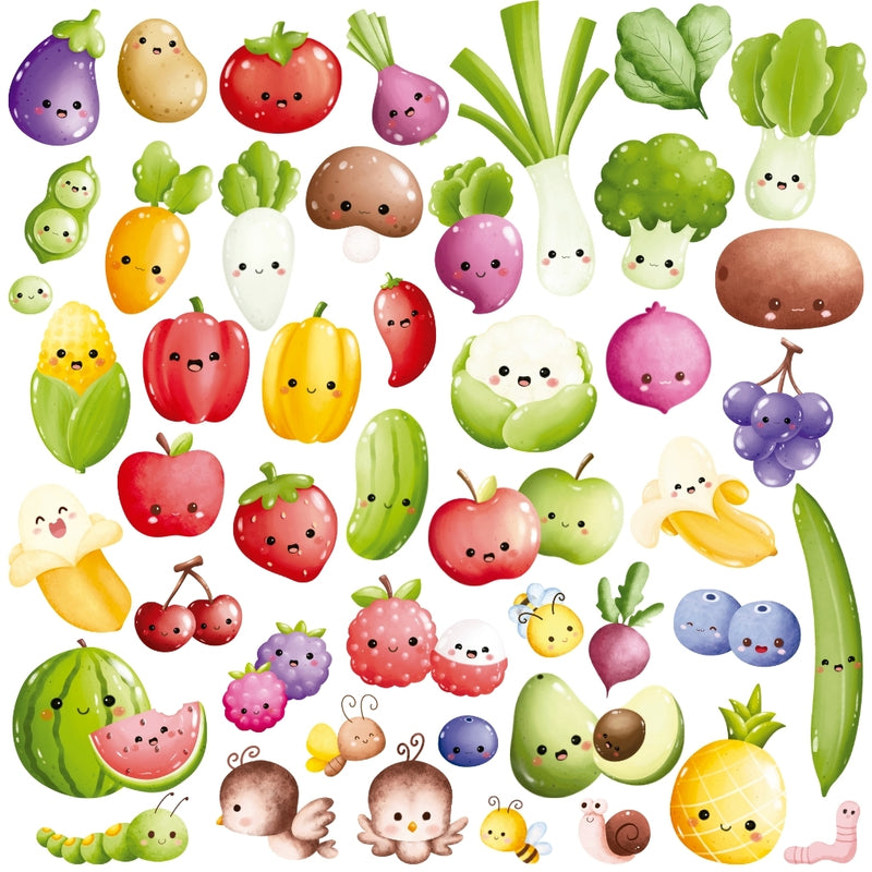 Digital Garden and Fruit Kit – Cliparts, Digital Papers and Fonts