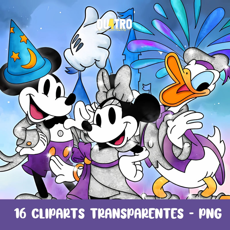Cliparts Um legado Disney – Kit Digital com 16 Ilustrações - Quatro Cambalhotas