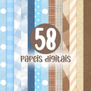 Kit Digital Teddy Bear • Ursinho Aviador – Cliparts, Papéis Digitais e Fontes