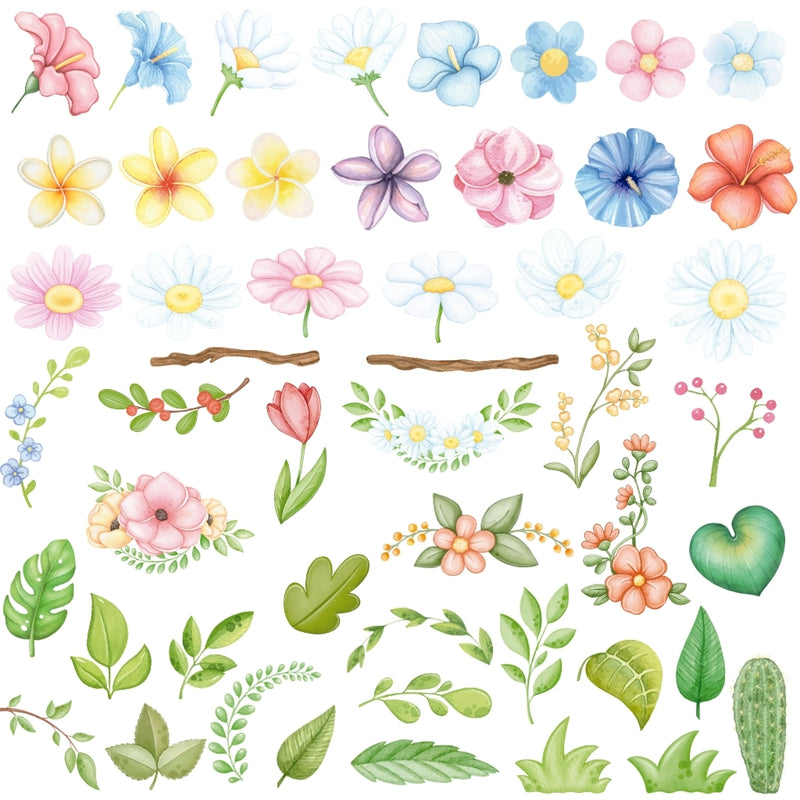 Enchanted Garden Digital Kit – Cliparts, Digital Papers and Fonts
