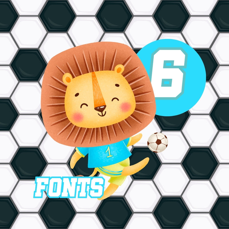 Animal Soccer Digital Kit – Cliparts, Digital Papers and Fonts