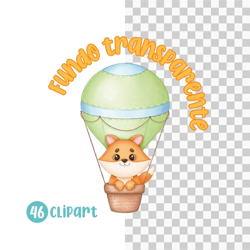 Balloons and Airplanes Digital Kit – Cliparts, Digital Papers and Fonts