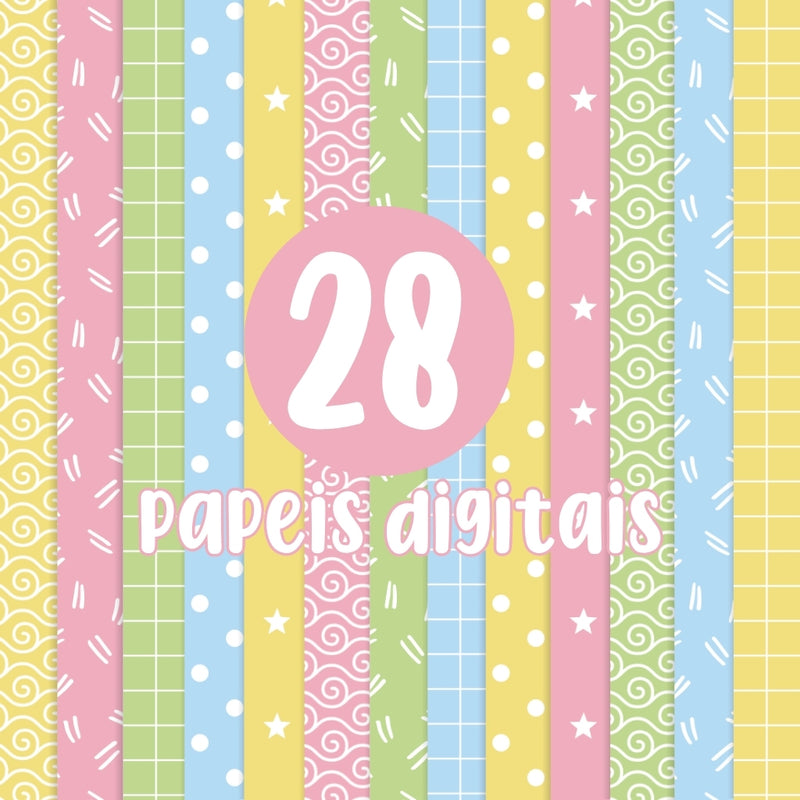 Balloons and Airplanes Digital Kit – Cliparts, Digital Papers and Fonts