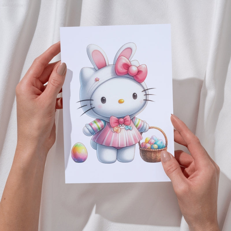 Hello Kitty Easter Cliparts – Digital Kit with 55 Illustrations
