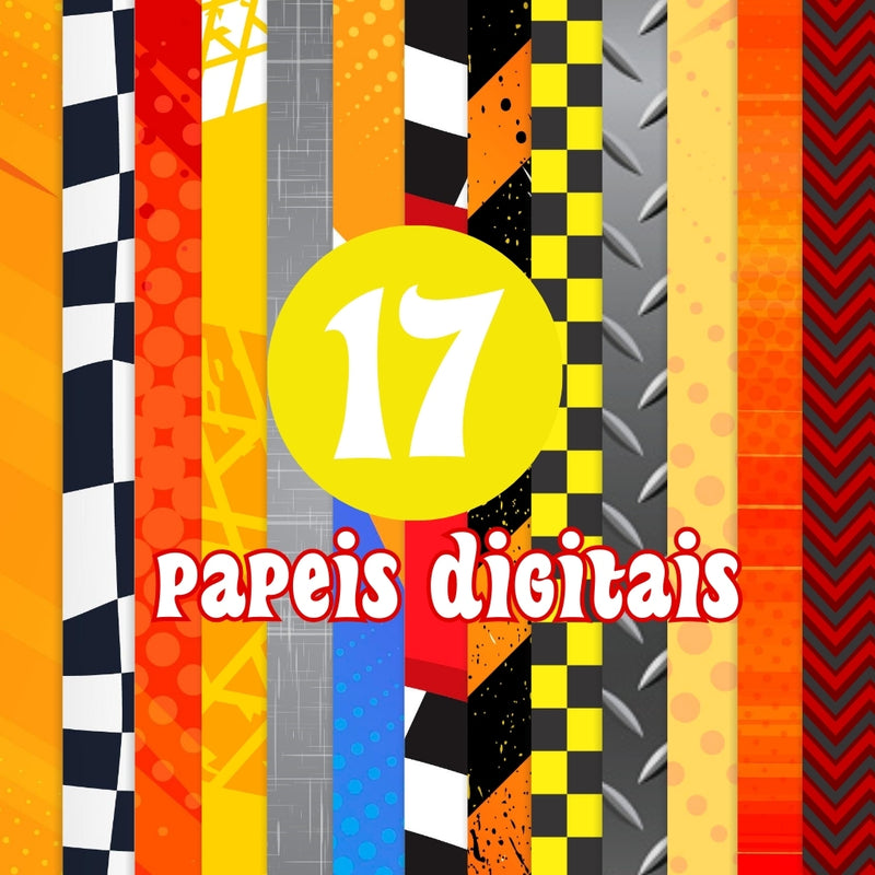 Hot Wheels Digital Kit – Cliparts, Digital Papers and Fonts