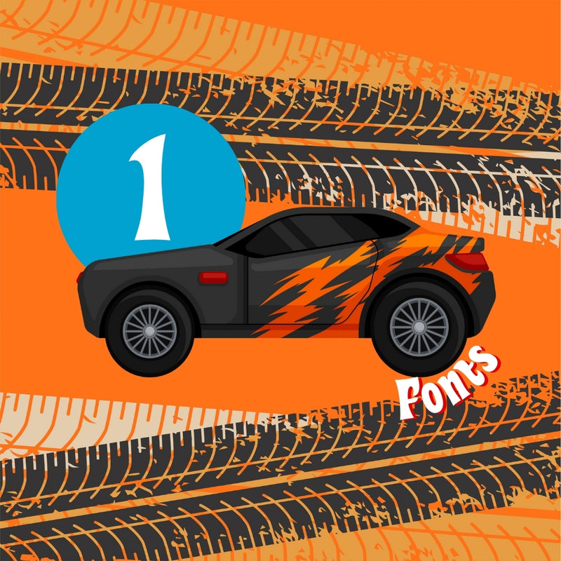 Hot Wheels Digital Kit – Cliparts, Digital Papers and Fonts