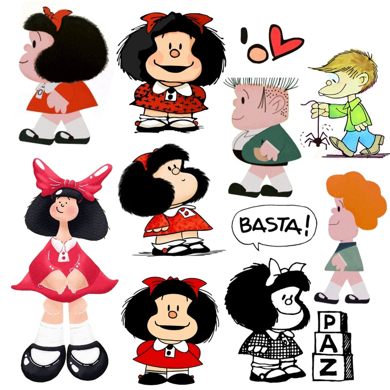 Kit Digital Mafalda – Cliparts, Papeles Digitales y Fuentes