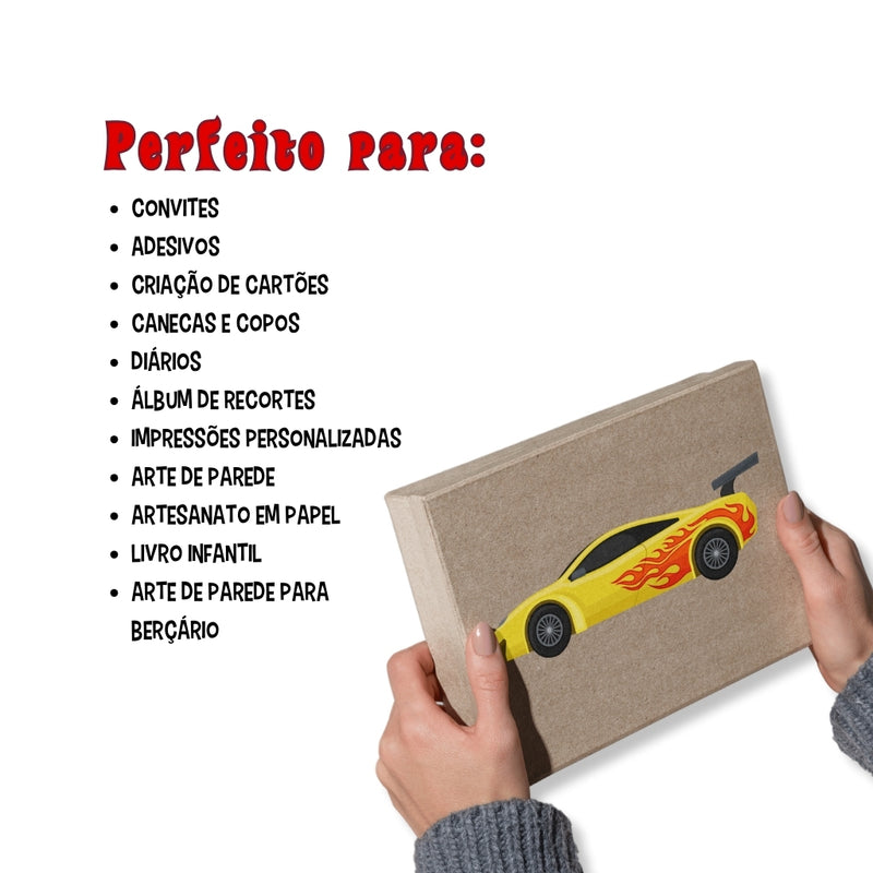 Hot Wheels Digital Kit – Cliparts, Digital Papers and Fonts