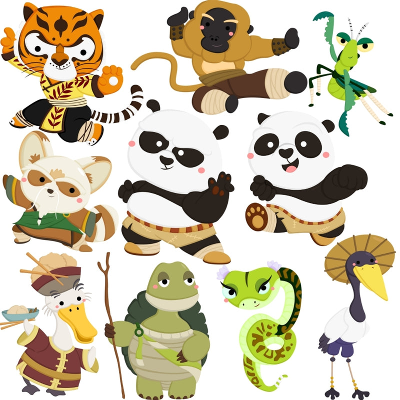 Kung Fu Panda Digital Kit – Cliparts, Digital Papers and Fonts