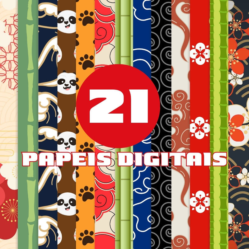 Kung Fu Panda Digital Kit – Cliparts, Digital Papers and Fonts