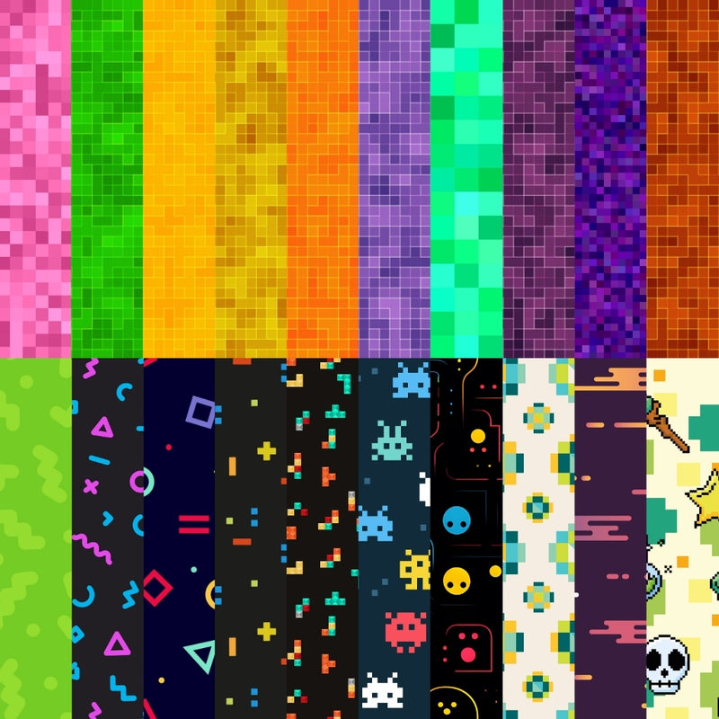 Vídeo Games – Kit com 35 Papéis Digitais - Quatro Cambalhotas