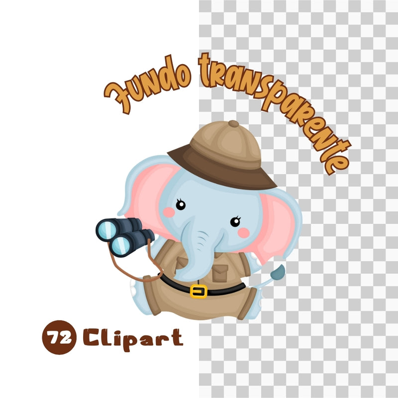 Safari Baby Digital Kit – Cliparts, Digital Papers and Fonts