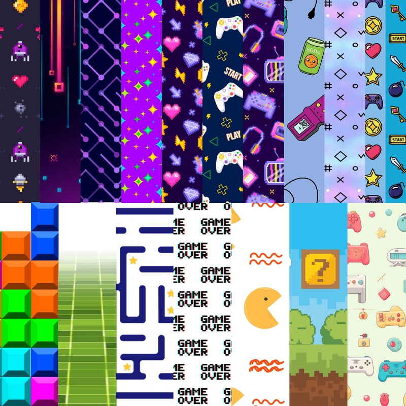 Vídeo Games – Kit com 35 Papéis Digitais - Quatro Cambalhotas