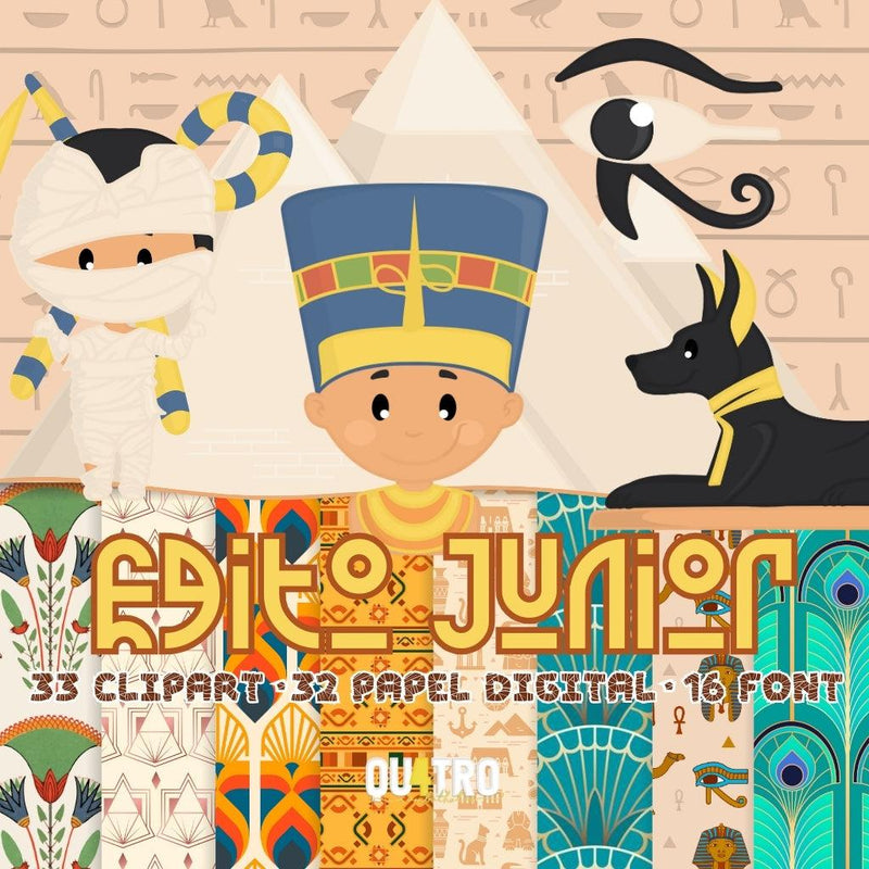 Kit Digital Egipto – Cliparts, Papeles Digitales y Fuentes