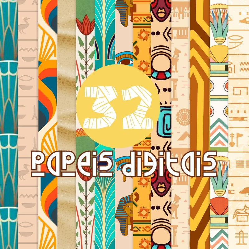 Kit Digital Egipto – Cliparts, Papeles Digitales y Fuentes