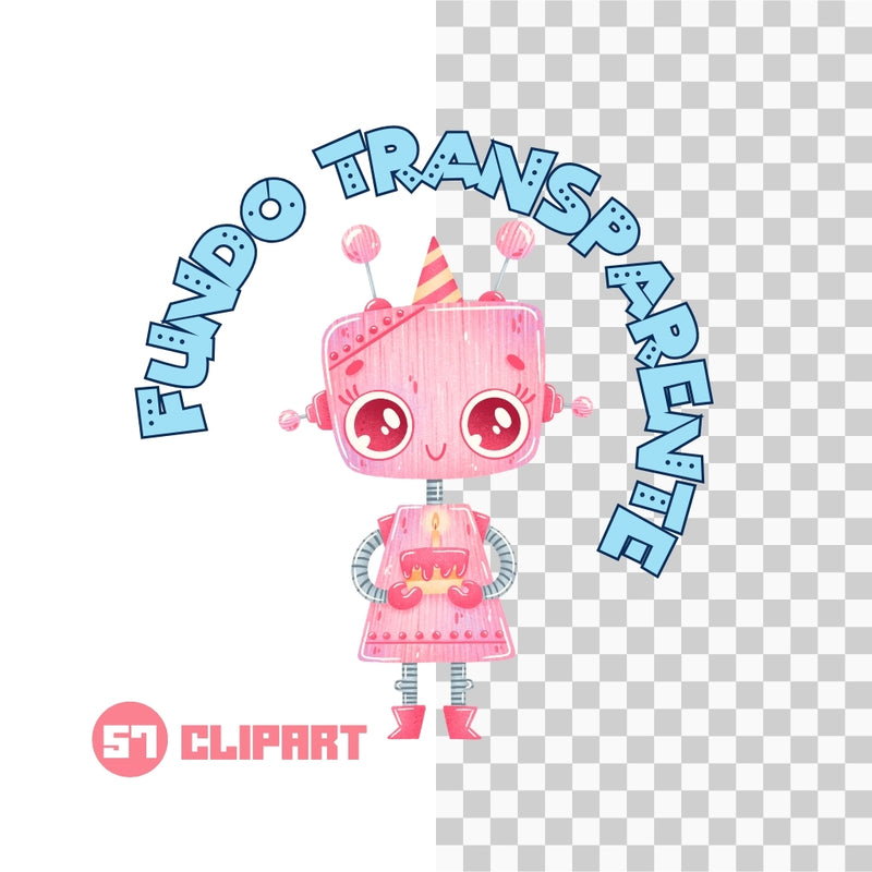Baby Robots Digital Kit – Cliparts, Digital Papers and Fonts