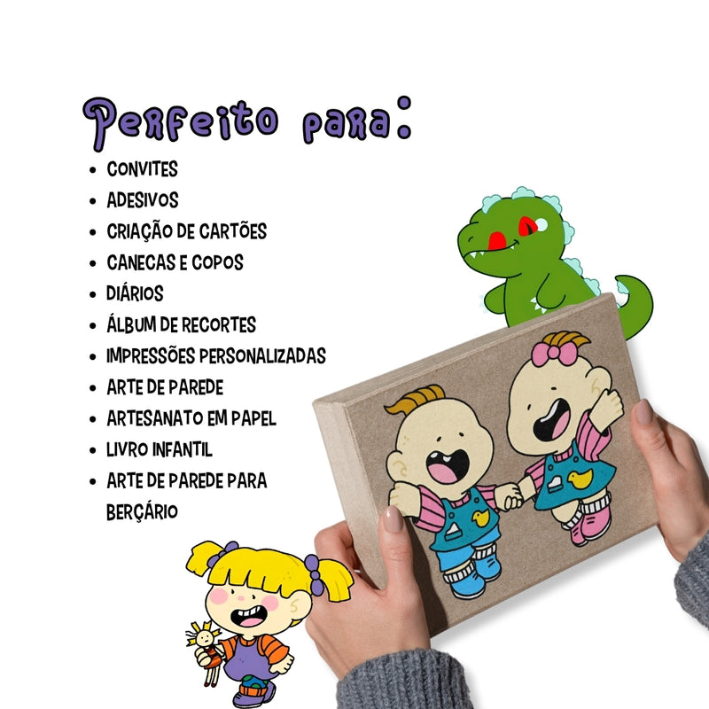 Kit Digital Rugrats – Cliparts, Papéis Digitais
