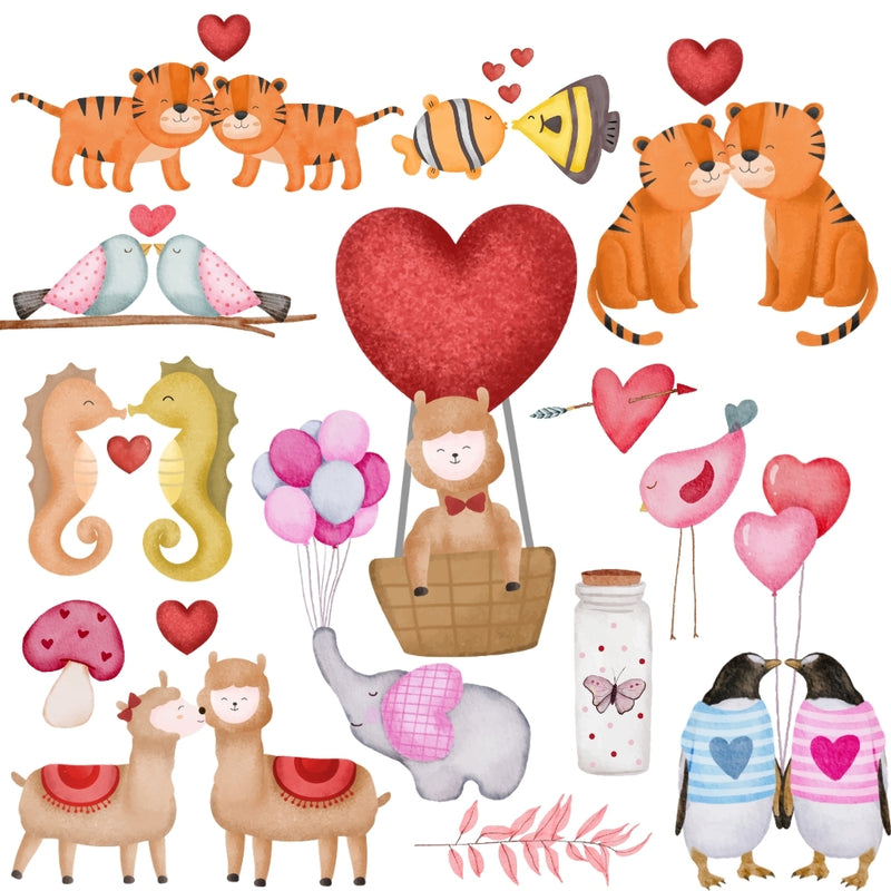 Cliparts Love Animals – Kit Digital com 35 Ilustrações