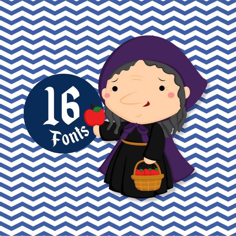 Kit Digital Branca de Neve – Cliparts, Papéis Digitais e Fontes - Quatro Cambalhotas