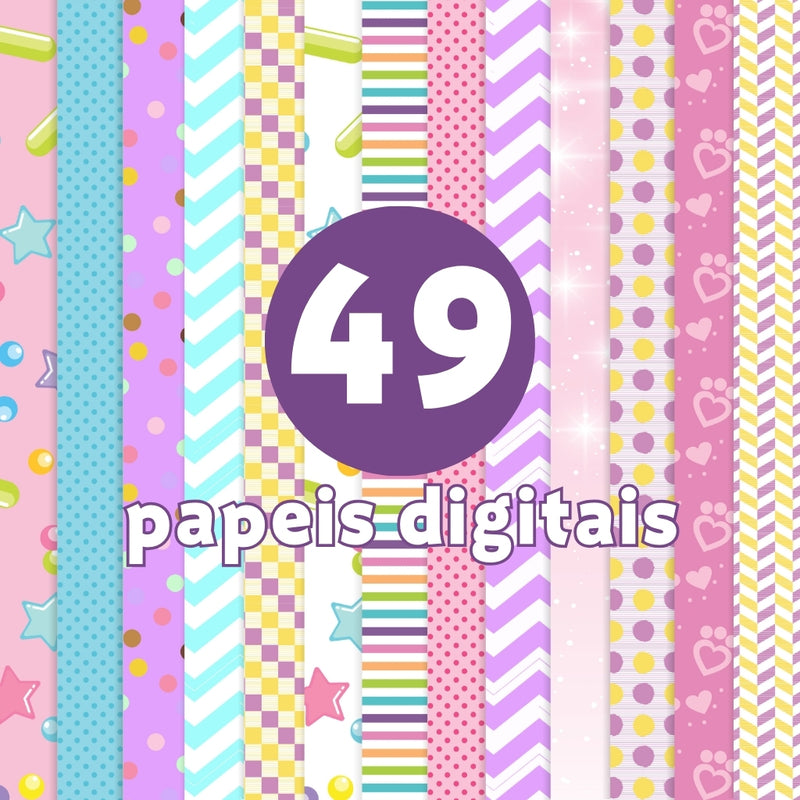 Kit Digital A Casa Mágica da Gabby – Cliparts, Papéis Digitais e Fontes