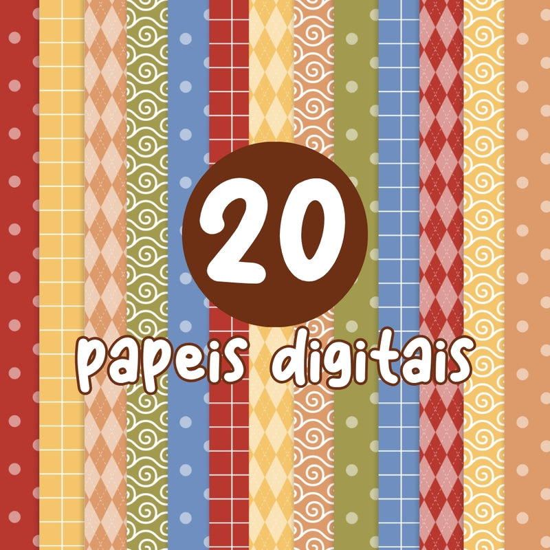 Kit Digital Fiesta del Té – Cliparts, Papeles Digitales y Fuentes