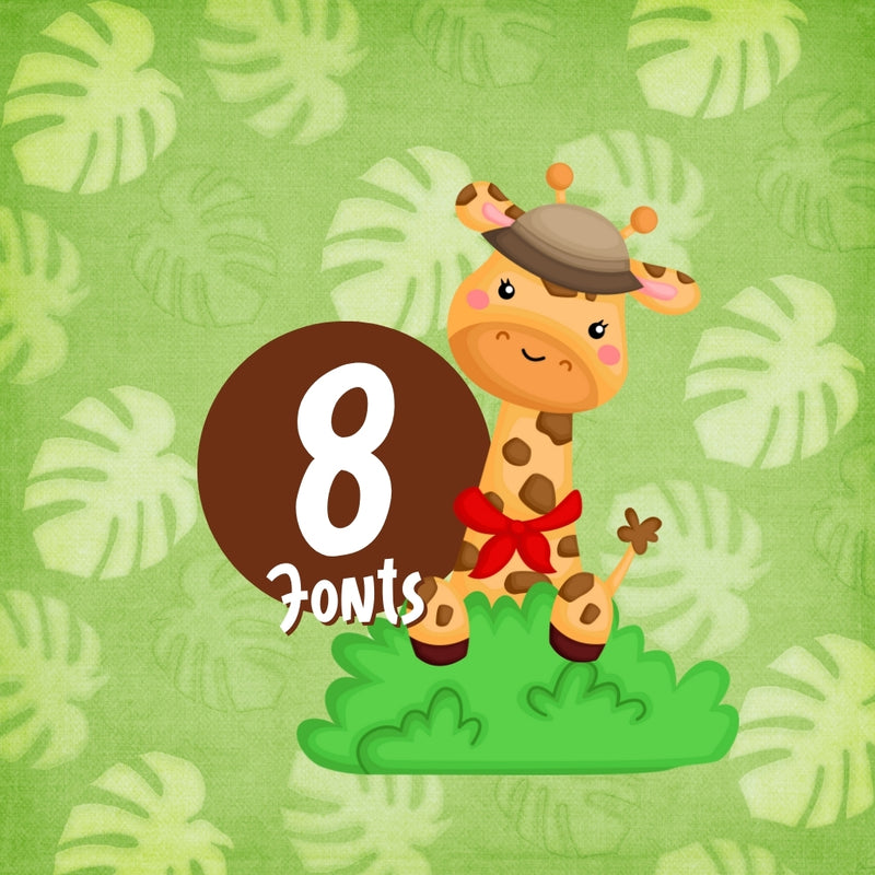 Safari Baby Digital Kit – Cliparts, Digital Papers and Fonts