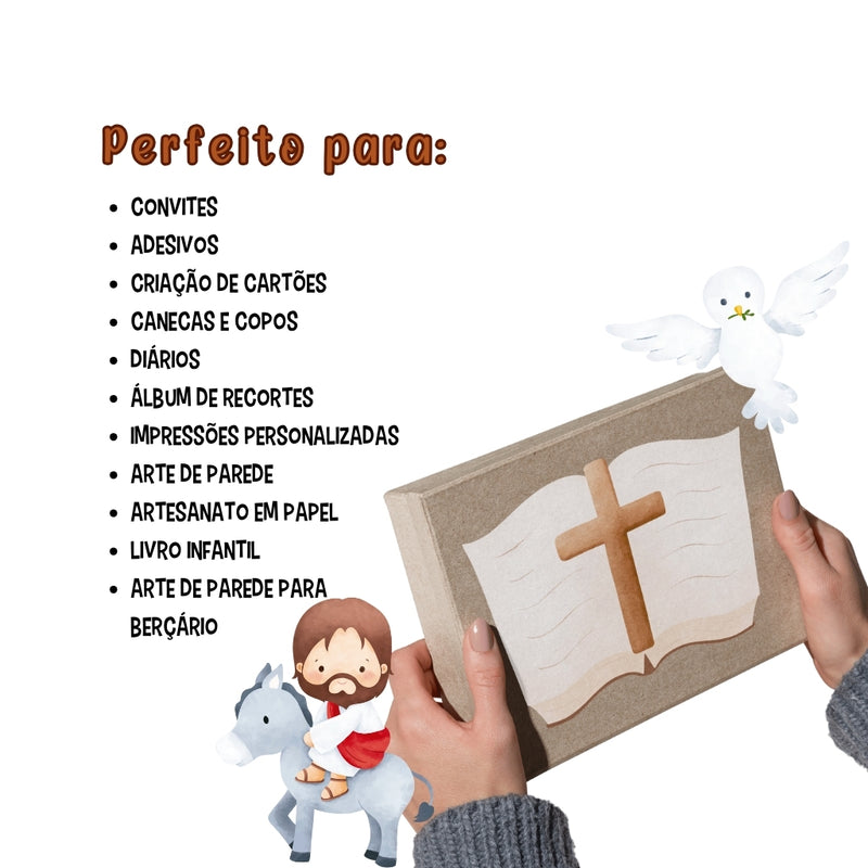 Kit Digital Santa Pascua – Cliparts, Papeles Digitales y Fuentes