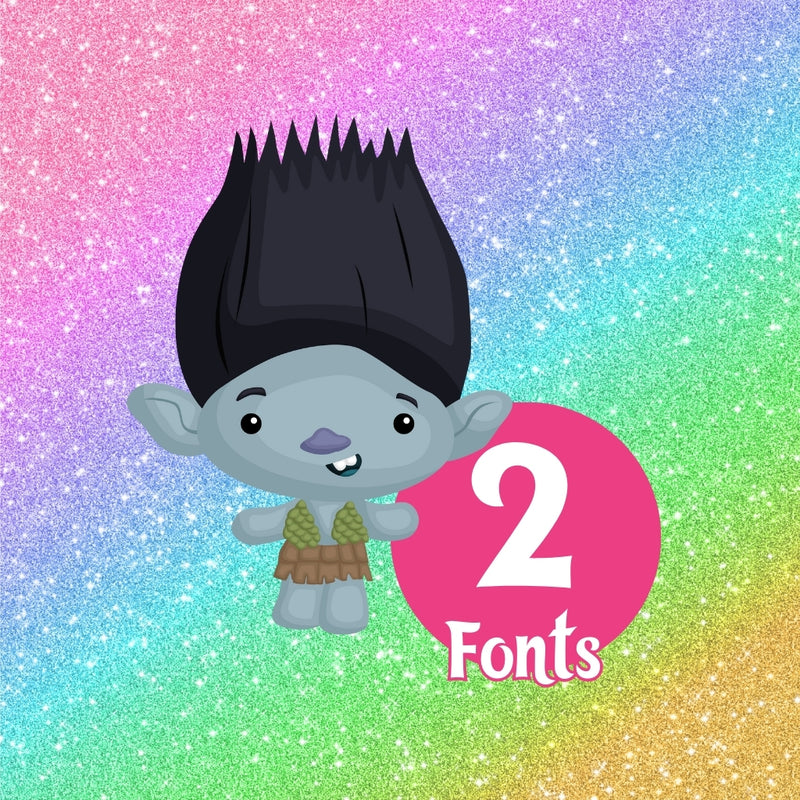 Trolls Digital Kit – Cliparts, Digital Papers and Fonts
