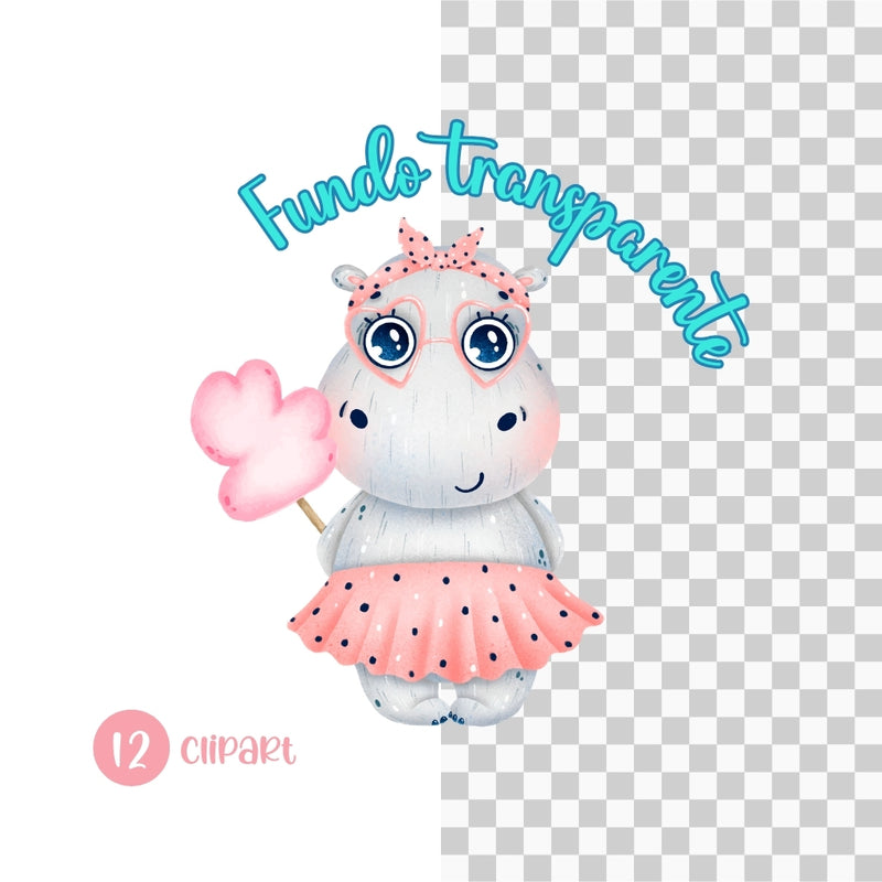 Cotton Candy Digital Kit – Cliparts, Digital Papers and Fonts