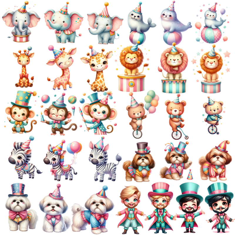 Baby Candy Circus Digital Kit - Cliparts, Digital Papers and Fonts