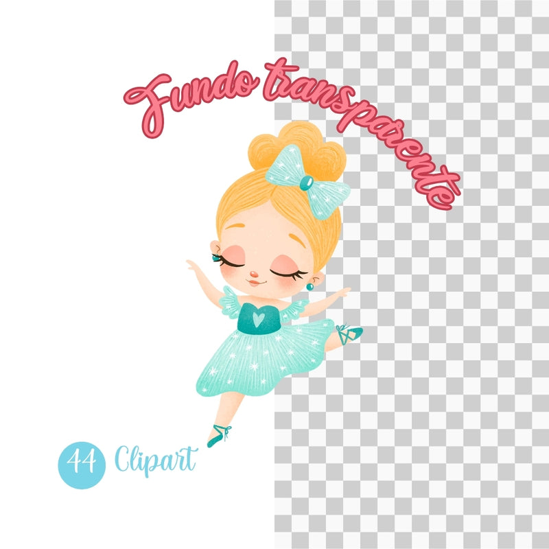 Ballerina Digital Kit – Cliparts, Digital Papers and Fonts