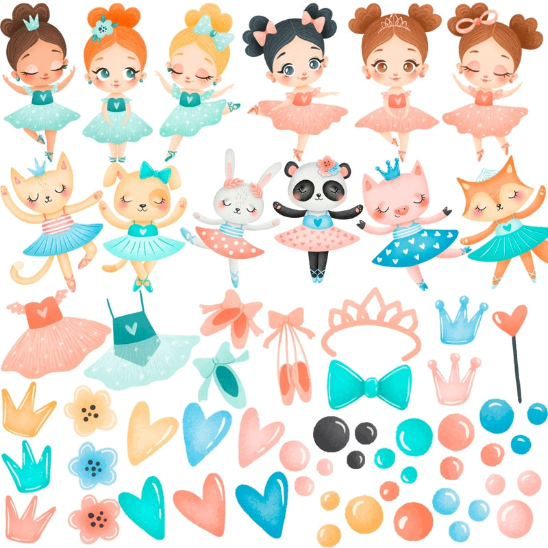 Ballerina Digital Kit – Cliparts, Digital Papers and Fonts