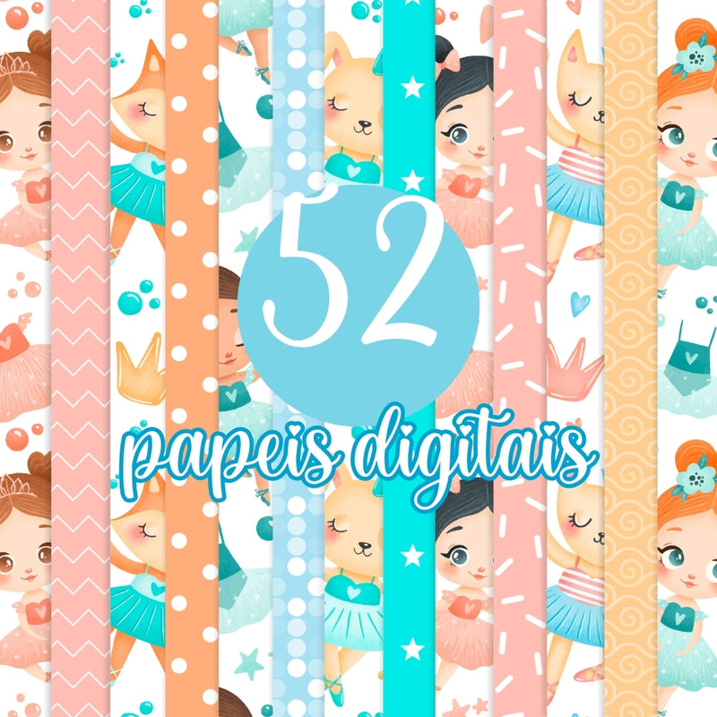 Ballerina Digital Kit – Cliparts, Digital Papers and Fonts