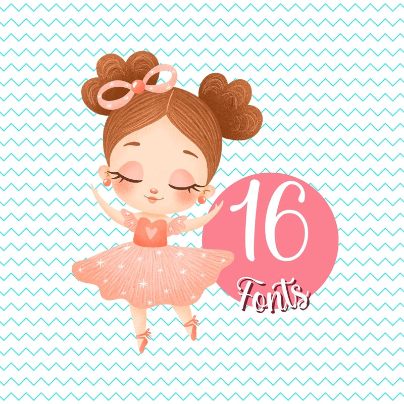 Ballerina Digital Kit – Cliparts, Digital Papers and Fonts