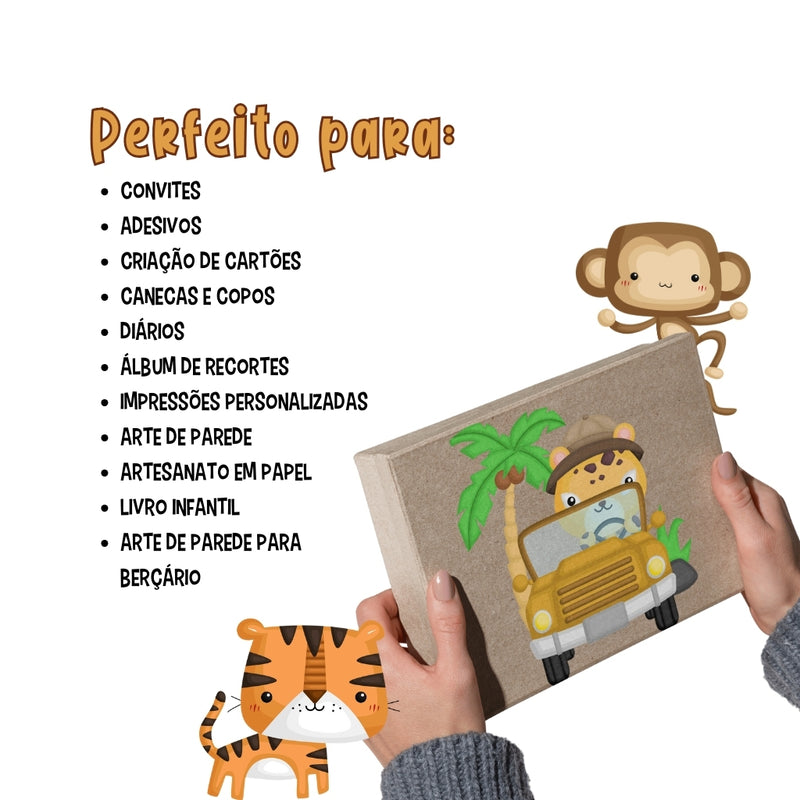 Safari Baby Digital Kit – Cliparts, Digital Papers and Fonts