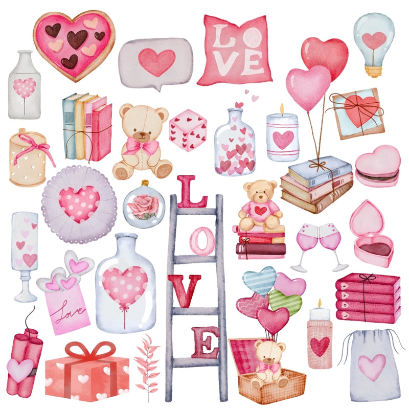 Cliparts Cute Love – Kit Digital con 31 Ilustraciones