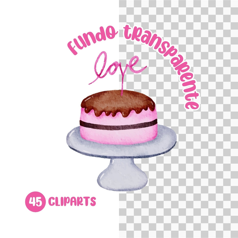 Candy Love Cliparts – Digital Kit with 45 Illustrations