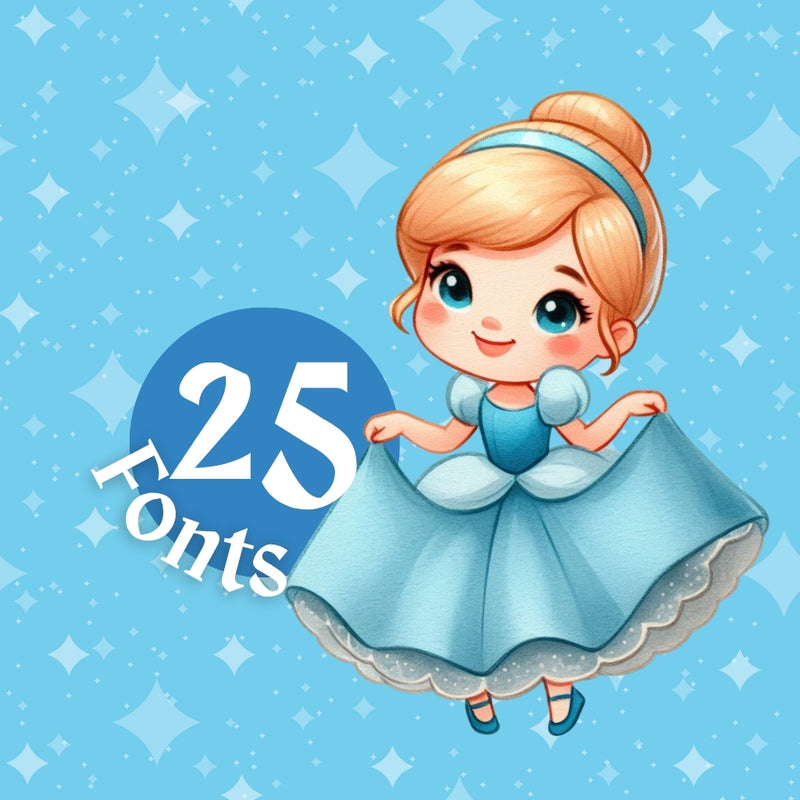 Disney Princess Digital Kit - Cliparts, Digital Papers and Fonts
