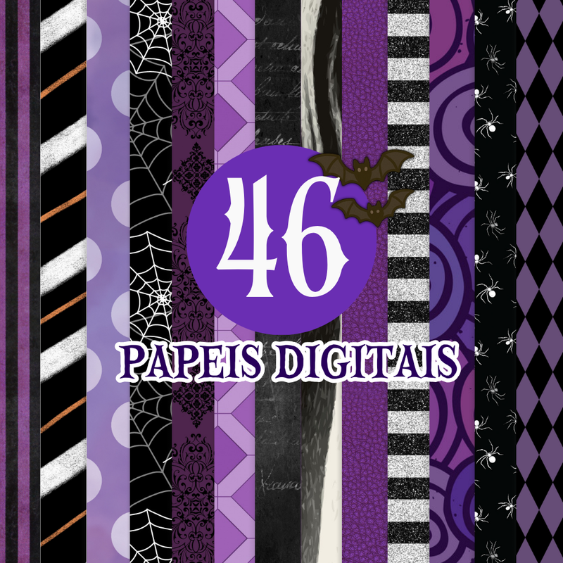 Wednesday Digital Kit – Cliparts, Digital Papers & Fonts