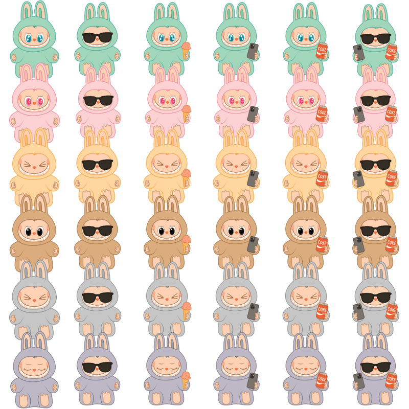 Kit Digital Labubu - Cliparts, Papéis Digitais e Fontes
