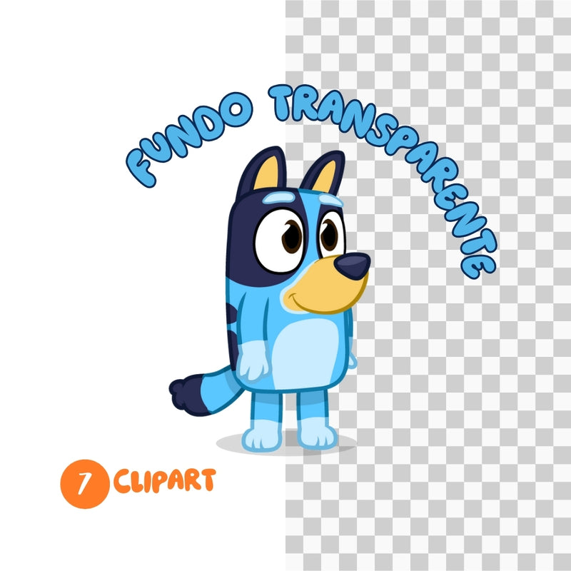 Kit Digital Bluey – Cliparts, Papéis Digitais e Fontes