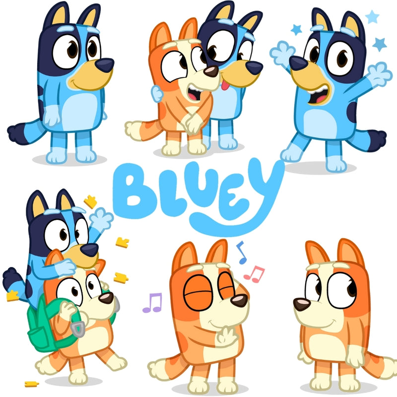 Kit Digital Bluey – Cliparts, Papéis Digitais e Fontes