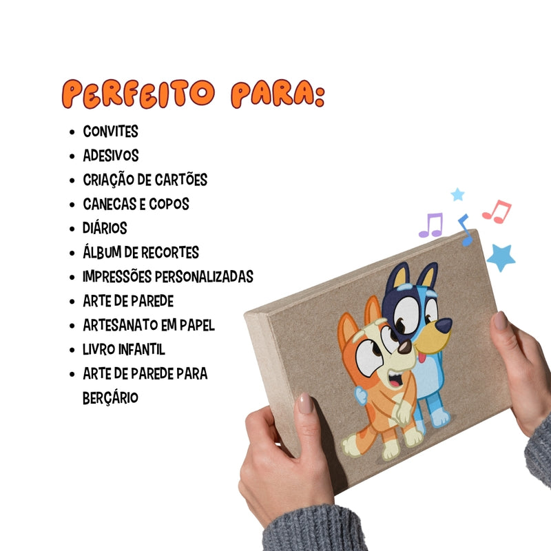 Kit Digital Bluey – Cliparts, Papéis Digitais e Fontes